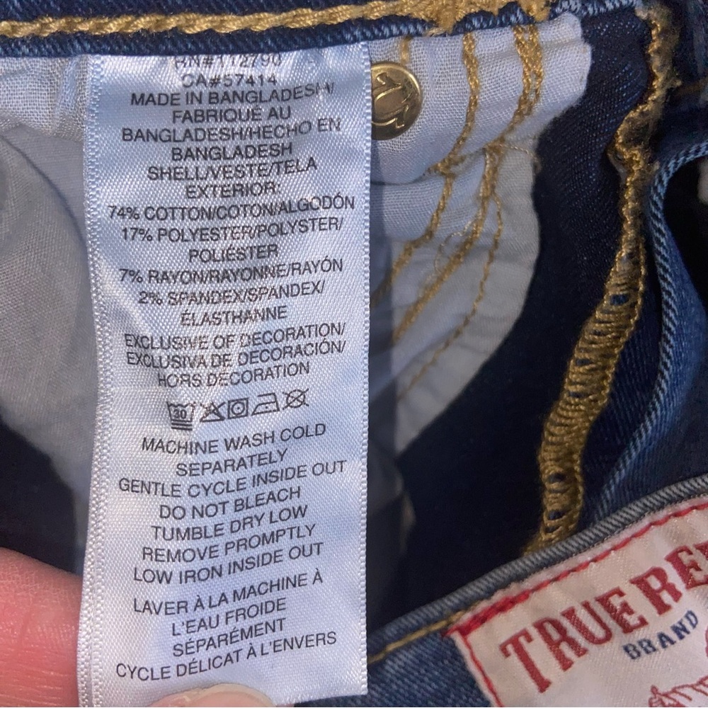 Vintage True Religion Jeans Womens Size 28 Charlie Flare Vintage 90s Y2K NWT - Picture 10 of 15